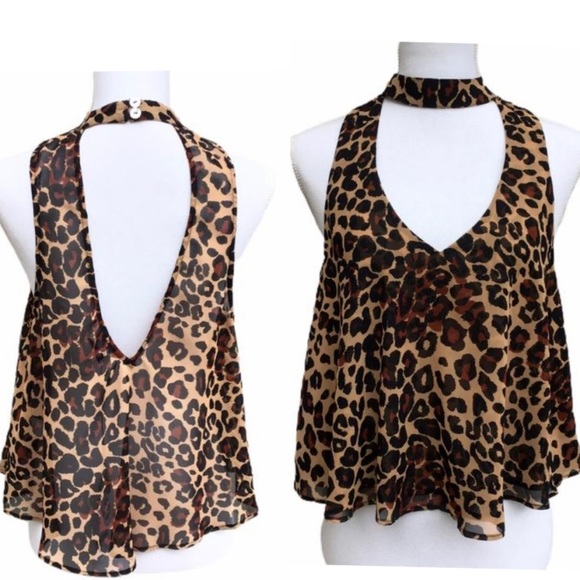 SHOW ME YOUR MUMU Leopard Sheer Blouse - Picture 2 of 8